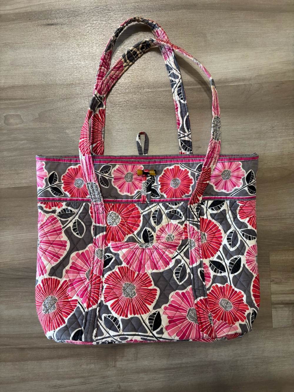 Vera Bradley Pink, Red, Grey Floral Tote bag weekend bag women’s teachers